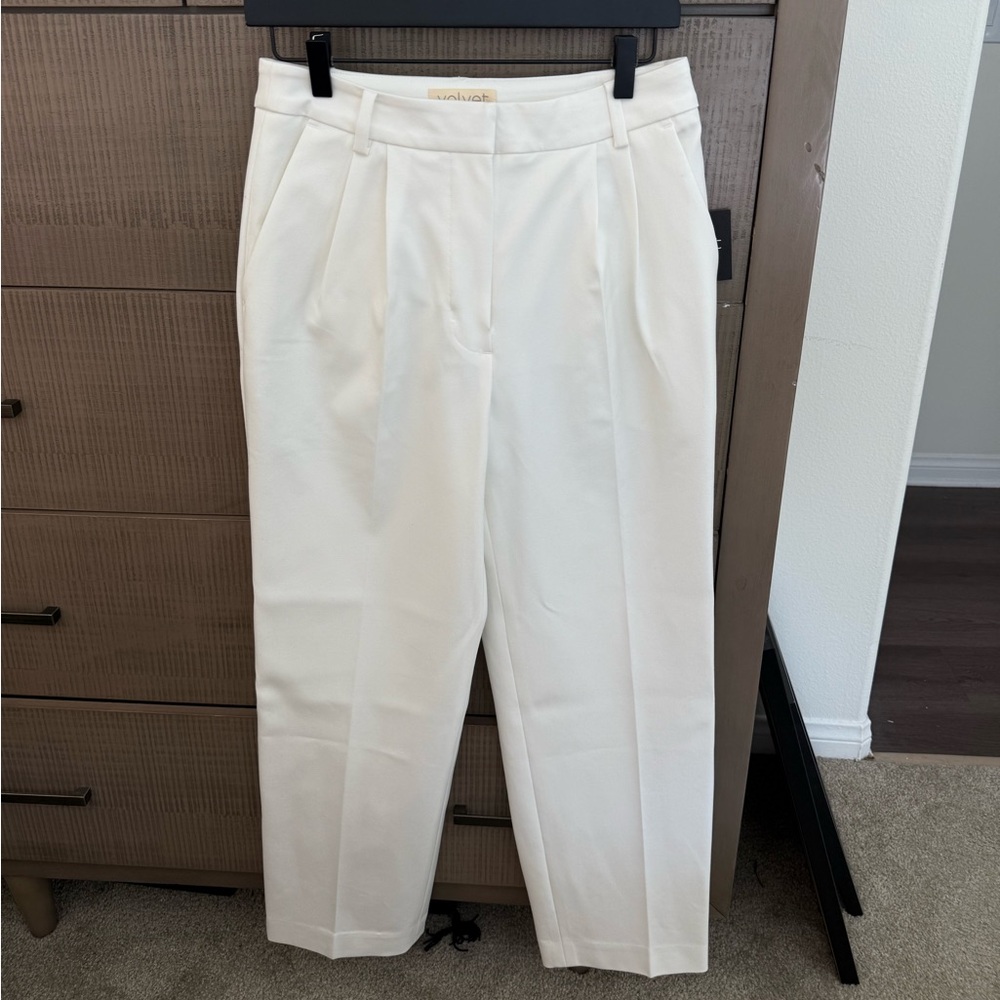 Velvet by Jenny Graham White Trousers with Relaxed Fit